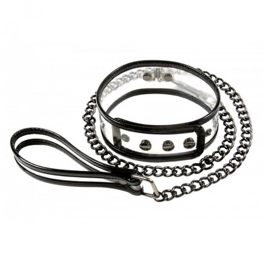 Obojok Bare Bondage Collar and 18 Inch Leash