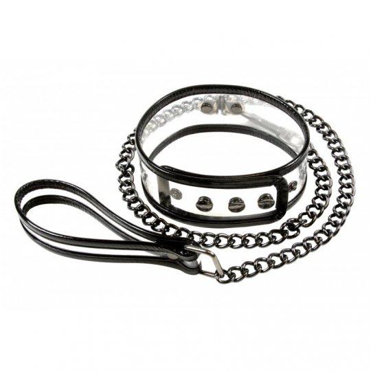 Obojok Bare Bondage Collar and 18 Inch Leash
