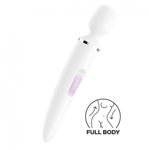 Mas�na hlavica a vibr�tor 2v1 SATISFYER WAND-ER WOMAN biela
