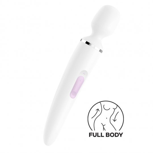 Mas�na hlavica a vibr�tor 2v1 SATISFYER WAND-ER WOMAN biela