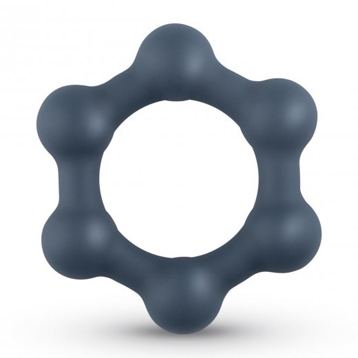Kr��ok na penis Boners Hexagon Cockring With Steel Balls