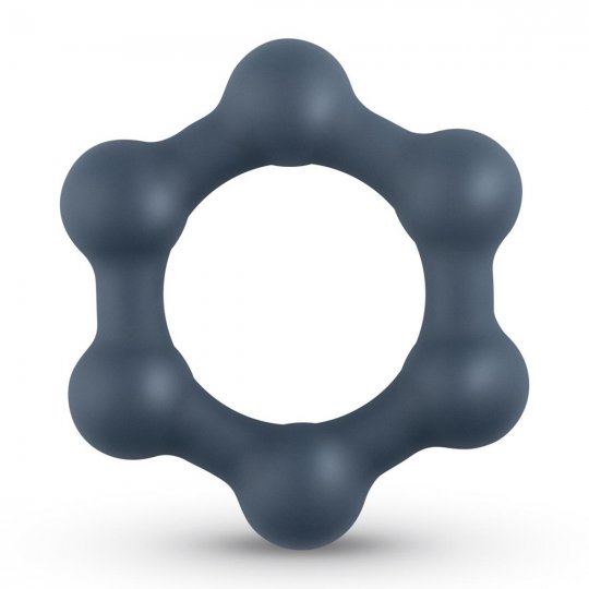 Kr��ok na penis Boners Hexagon Cockring With Steel Balls