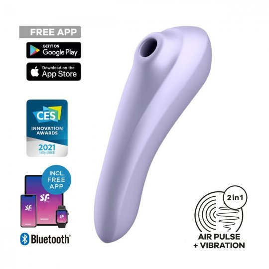 Vibr�tor SATISFYER DUAL PLEASURE fialov�