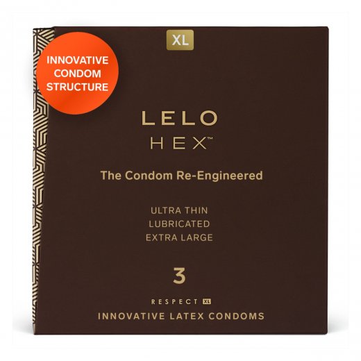 Kond�m LELO HEX RESPECT XL 3 ks