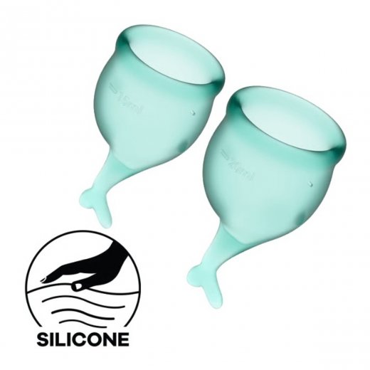 Men�trua�n� kal�ky SATISFYER FEEL SECURE MENSTRUAL CUP zelen�