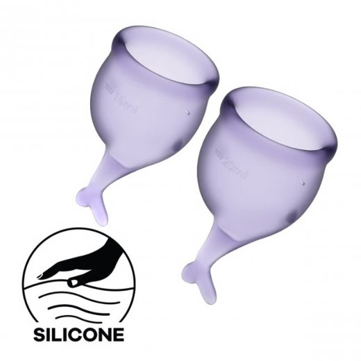 Men�trua�n� kal�ky SATISFYER FEEL SECURE MENSTRUAL CUP fialov�