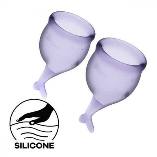 Men�trua�n� kal�ky SATISFYER FEEL SECURE MENSTRUAL CUP fialov�