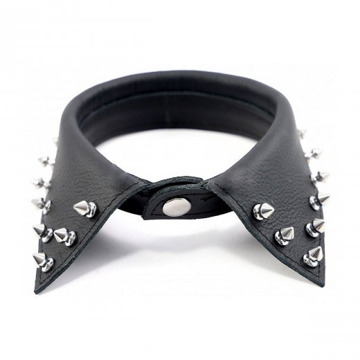 Golier The RED Shirt Collar with Spikes �ierny
