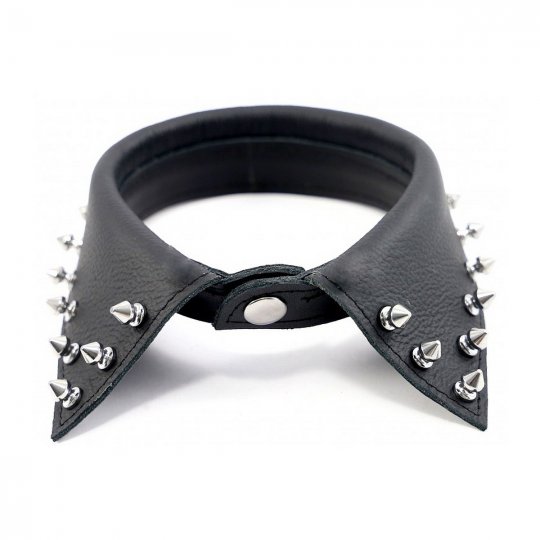 Golier The RED Shirt Collar with Spikes �ierny