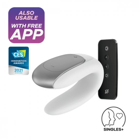 Vibr�tor SATISFYER DOUBLE FUN biely