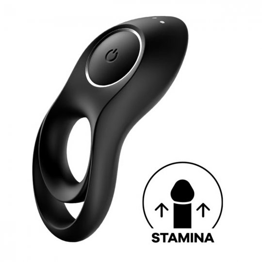 Kr��ok na penis SATISFYER LEGENDARY DUO vibra�n� �ierny