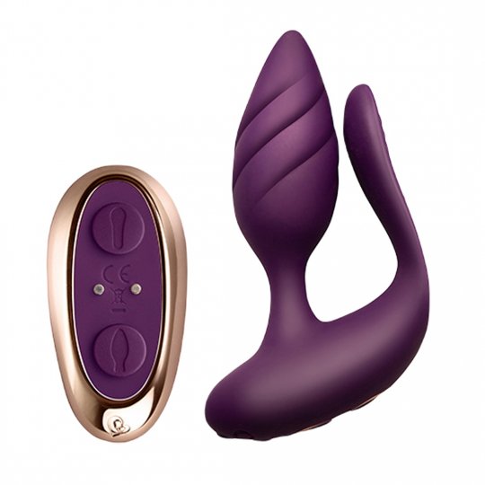 Vibr�tor an�lny Rocks-Off COCKTAIL Dual Motored Couples Toy fialov�