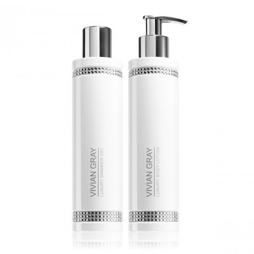 Dar�ekov� sada na telo Vivian Gray White Crystals 2 x 250 ml