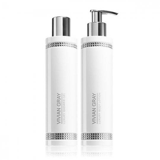 Dar�ekov� sada na telo Vivian Gray White Crystals 2 x 250 ml