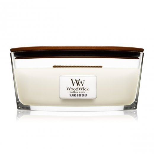 Vonn� svie�ka s dreven�m kn�tom WoodWick Island Coconut 453,6 g