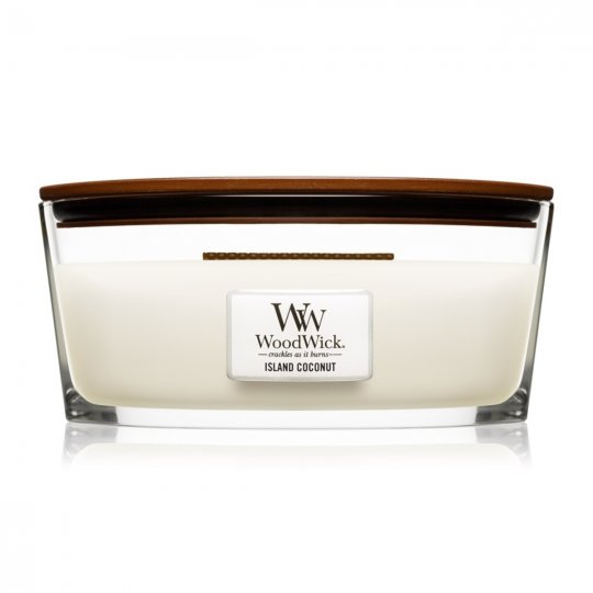 Vonn� svie�ka s dreven�m kn�tom WoodWick Island Coconut 453,6 g