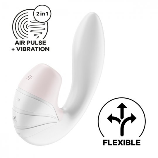 Vibr�tor SATISFYER SUPERNOVA DOUBLE AIR PULSE biely