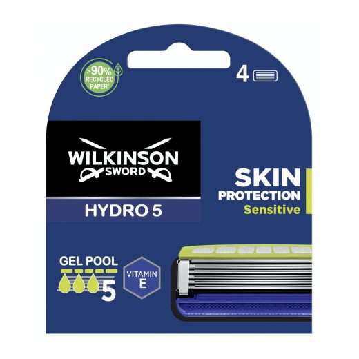 N�hradn� hlavica WILKINSON Sword Hydro 5 Skin Protection Sensitive 4 ks