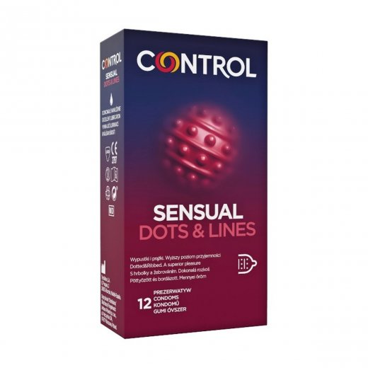 Kond�m CONTROL SENSUAL DOTS & LINES 12 ks