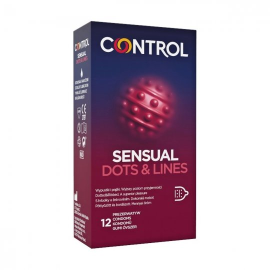 Kond�m CONTROL SENSUAL DOTS & LINES 12 ks