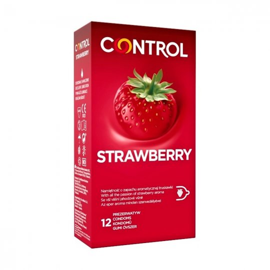 Kond�m CONTROL STRAWBERRY 12 ks