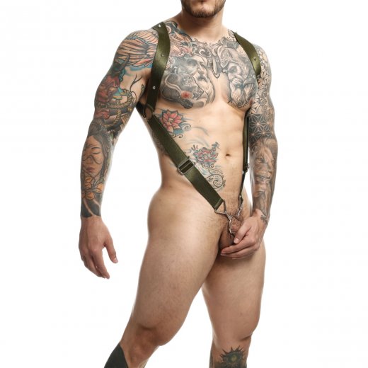 Postroj MOB DNGEON Straigh Back Harness zelen� S-L