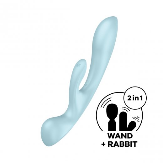 Vibr�tor SATISFYER TRIPLE OH modr�