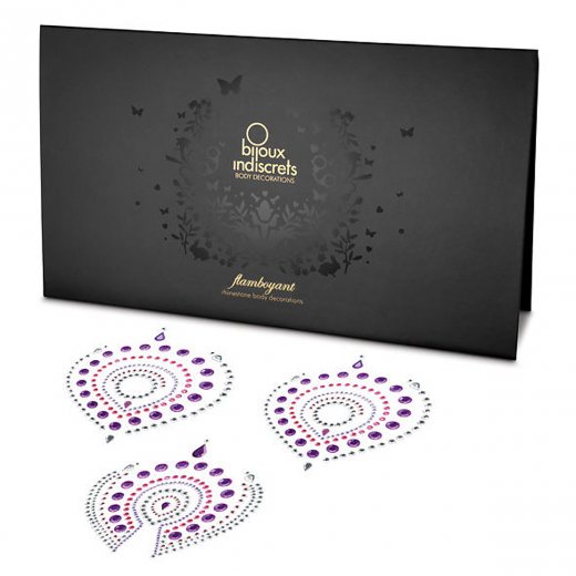 N�lepky BIJOUX INDISCRETS FLAMBOYANT fialov�/ru�ov�