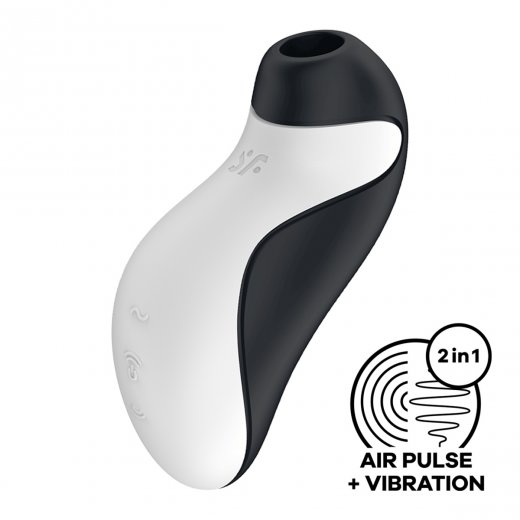 Stimul�tor klitorisu SATISFYER Orca �iernobiely