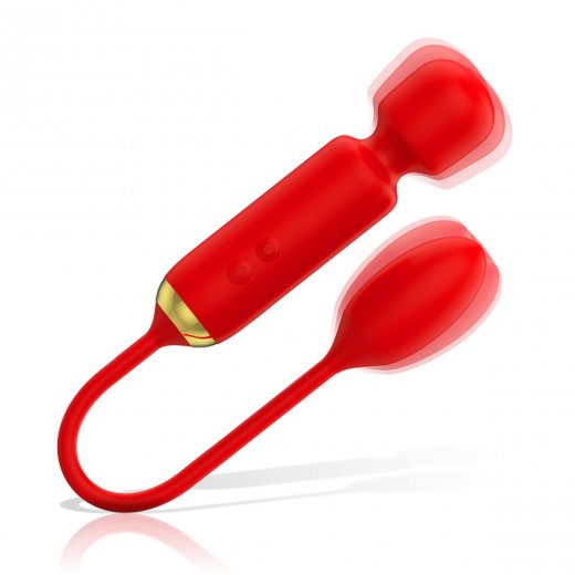 Vibr�tor 2v1 Mia TOSCANA WAND + EGG �erven�