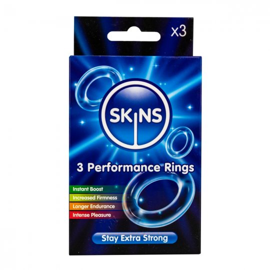 Sada kr��kov na penis Skins Performance Ring 3 ks transparentn�