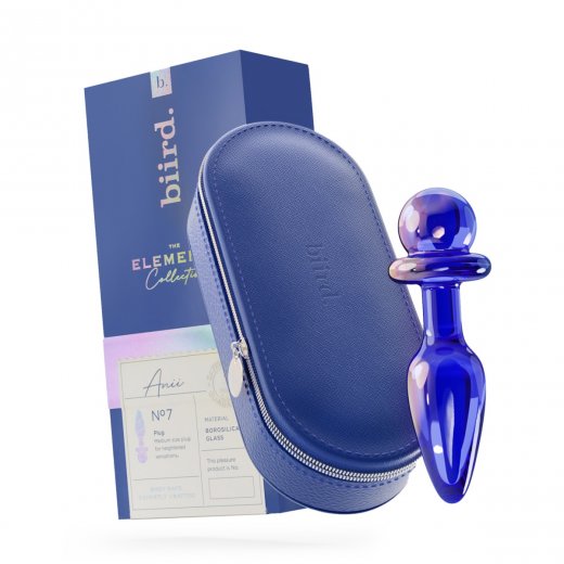 An�lny kol�k Biird Anii sklenen� modr�