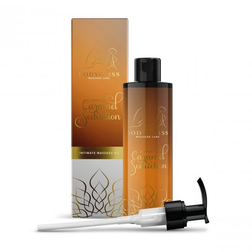Mas�ny a lubrika�n� olej 2v1 BodyGliss Toffee Caramel 150 ml
