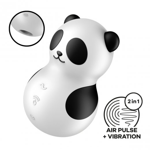 Stimul�tor klitorisu SATISFYER Pocket Panda �iernobiely