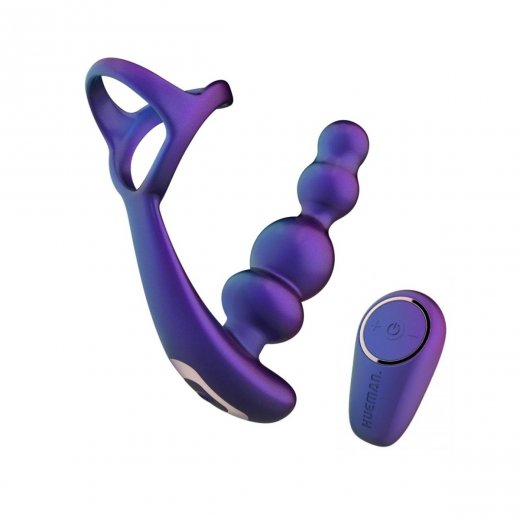 Kol�k an�lny HUEMAN Stellar Force Butt Plug with Cockring modr�