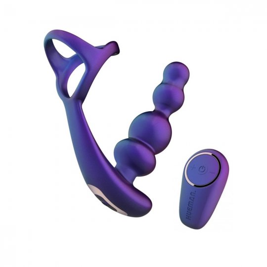 Kol�k an�lny HUEMAN Stellar Force Butt Plug with Cockring modr�