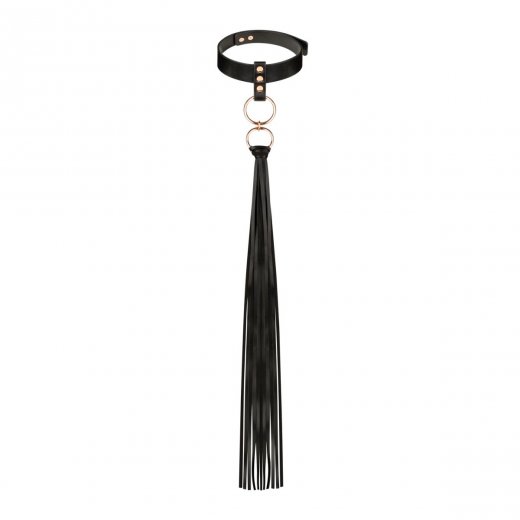 Obojok so strapcami Rosy Gold Collar with Flogger �ierny