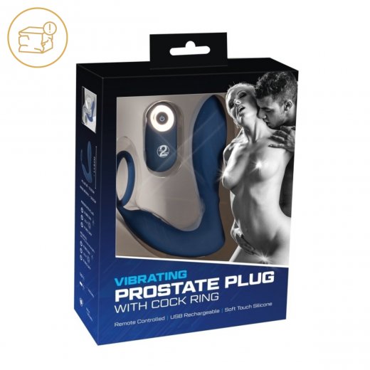 Kol�k an�lny You2Toys Vibrating Prostate plug with cock ring - po�koden� obal