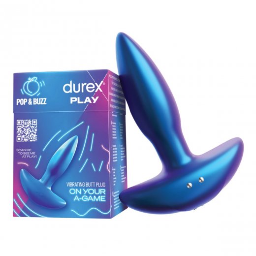 Kol�k an�lny Durex Play Pop & Buzz vibra�n� modr�