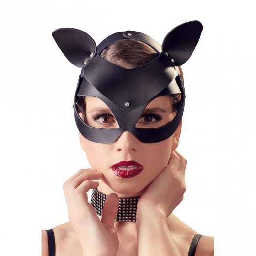 Maska BAD KITTY ma�acia s kamienkami �ierna