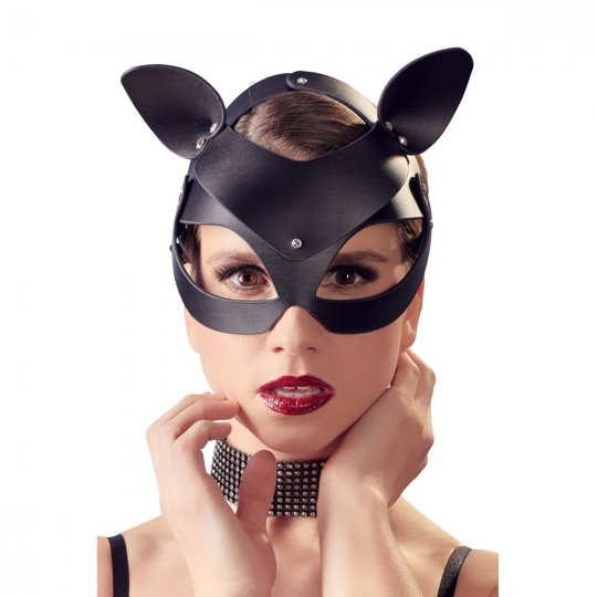 Maska BAD KITTY ma�acia s kamienkami �ierna