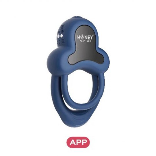 Kr��ok na penis HONEY PLAY BOX ANELLO App Vibrating Double modr�