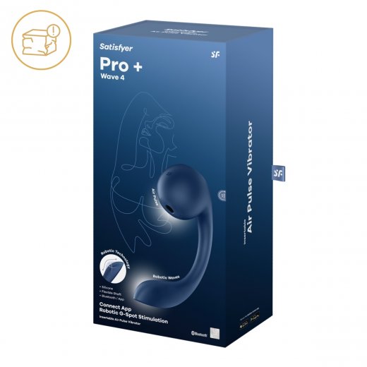 Vibr�tor SATISFYER Pro+ Wave 4 Connect App modr� - po�koden� obal