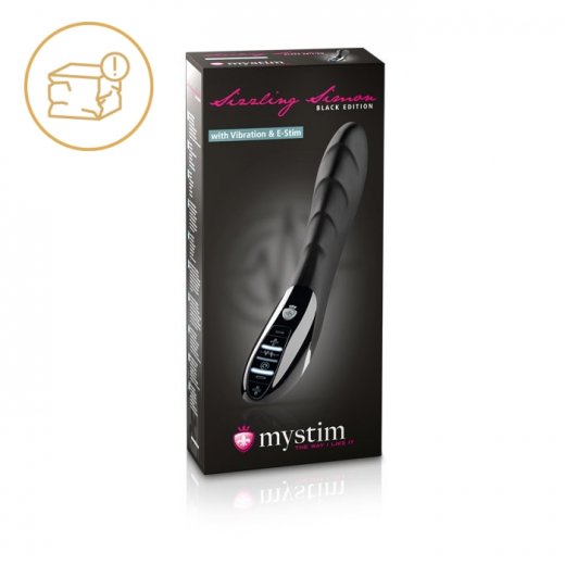 Vibr�tor Mystim SIZZLING SIMON eStim black edition - po�koden� obal