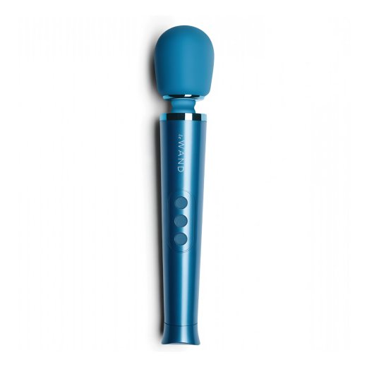 Mas�na hlavica le WAND Petite Rechargeable Massager vibra�n� modr�