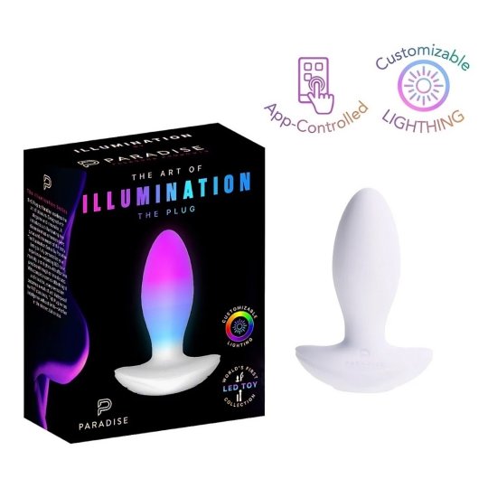 Kol�k an�lny PARADISE PLEASURE PRODUCTS Illumination The Plug biely