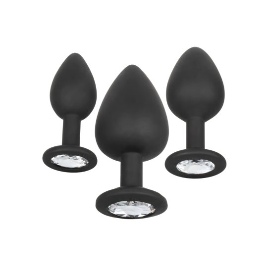 Sada an�lnych kol�kov CalExotics Silicone Gem Anal Kit �ierna
